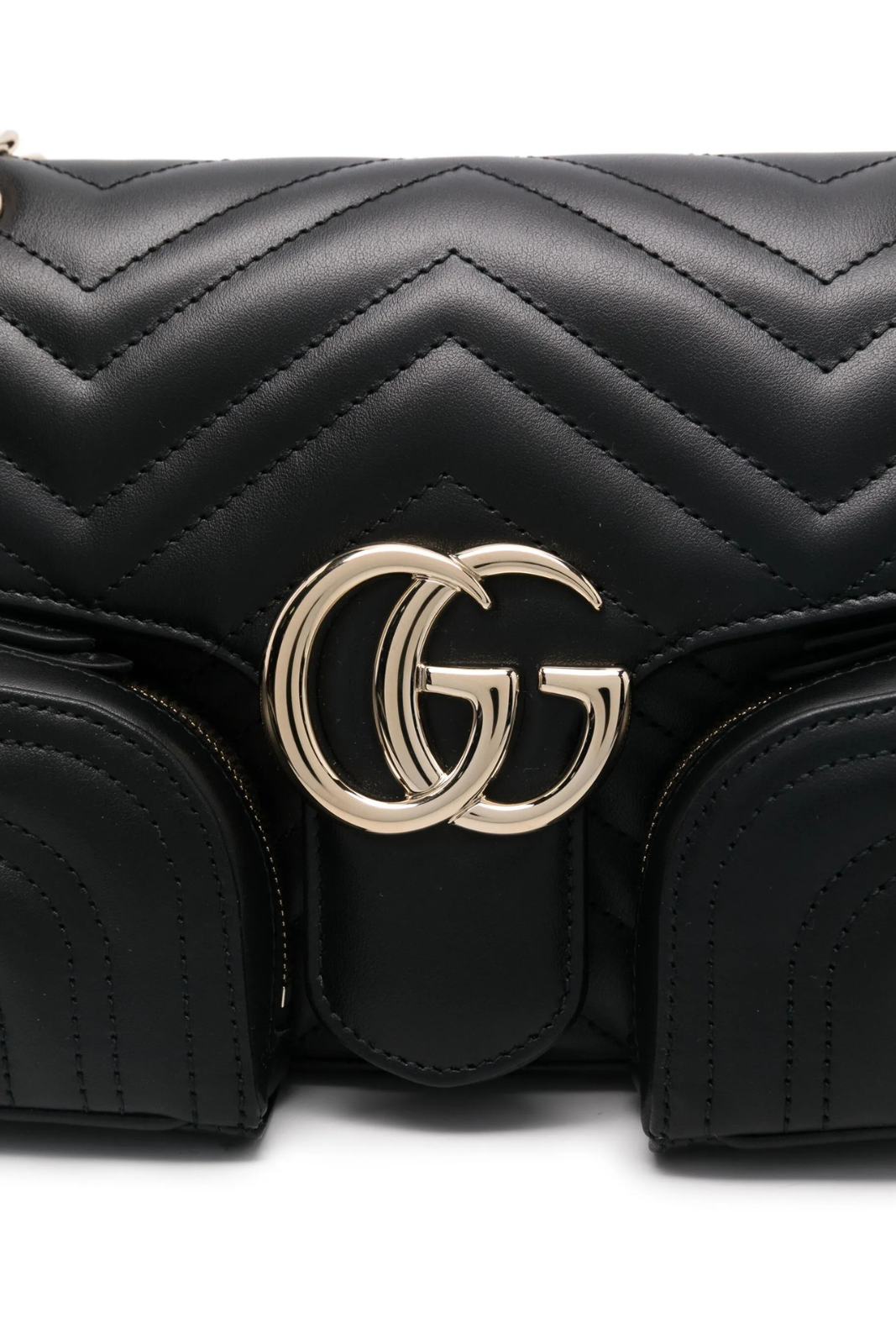 Gucci small GG Marmont shoulder Black bag