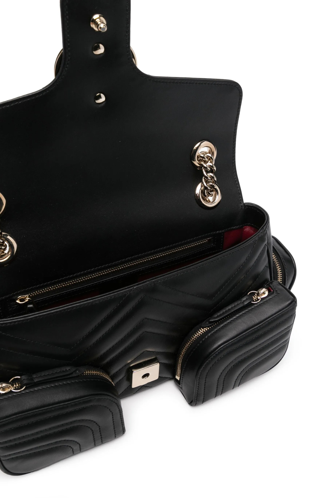 Gucci small GG Marmont shoulder Black bag