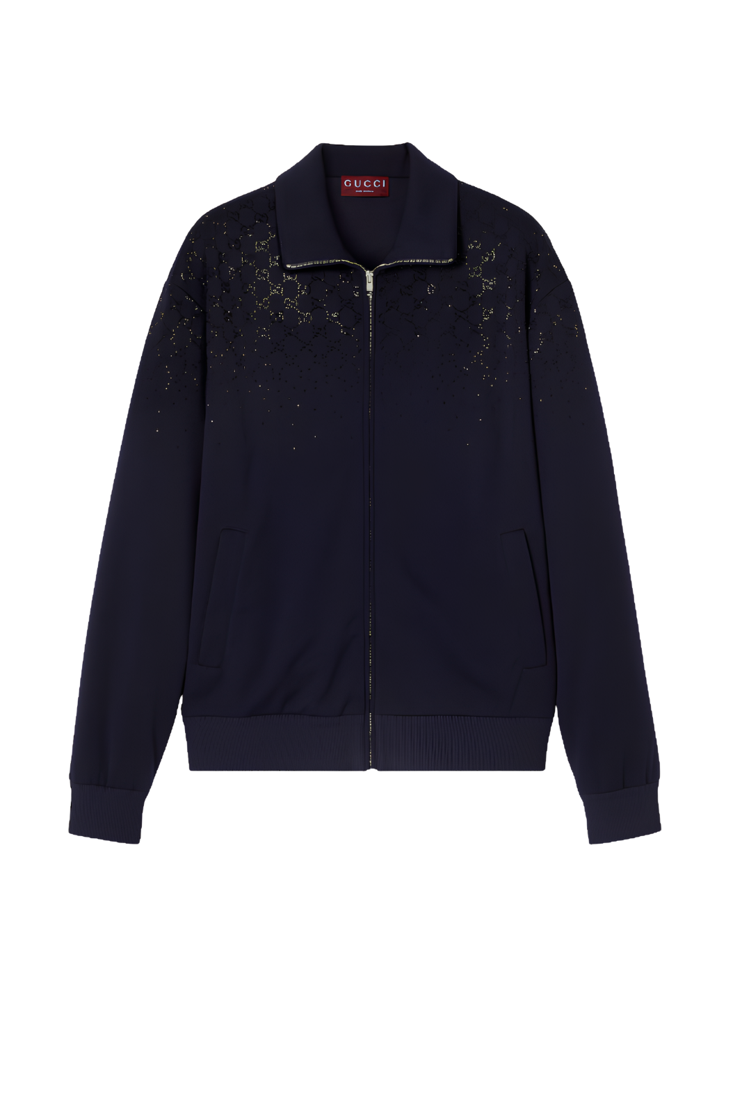 Gucci Technical jersey zip jacket with crystals