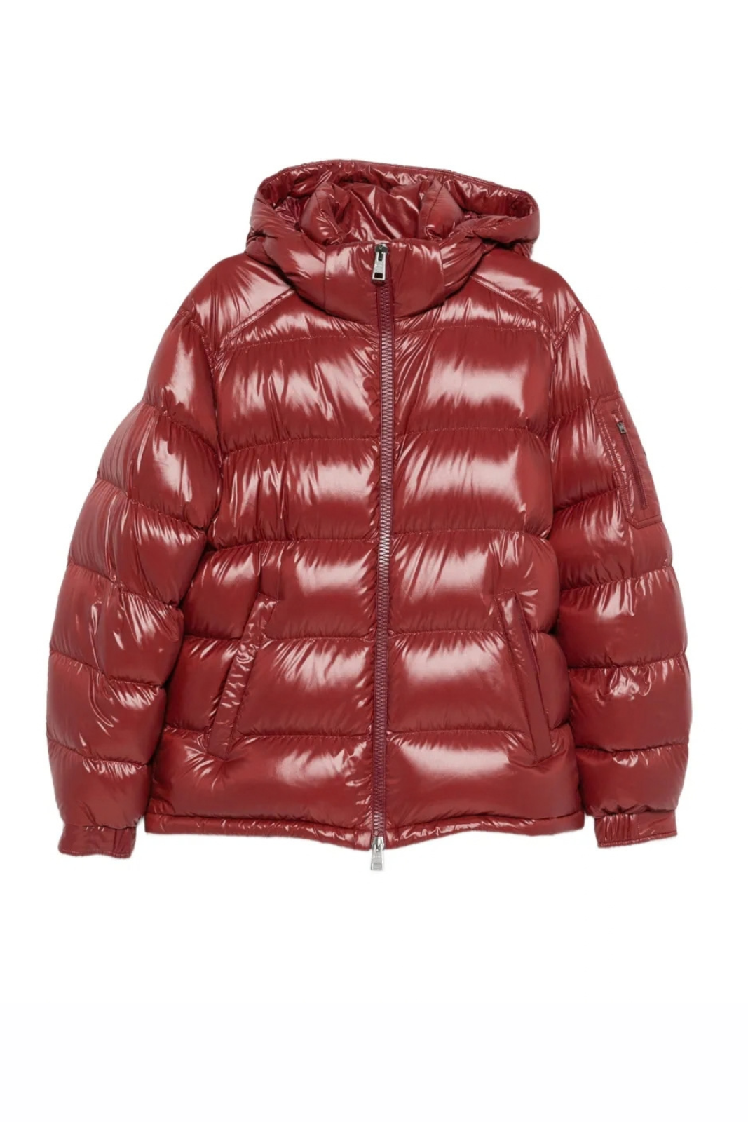 Herno Men's Shiny Down Jacket with Hood Red