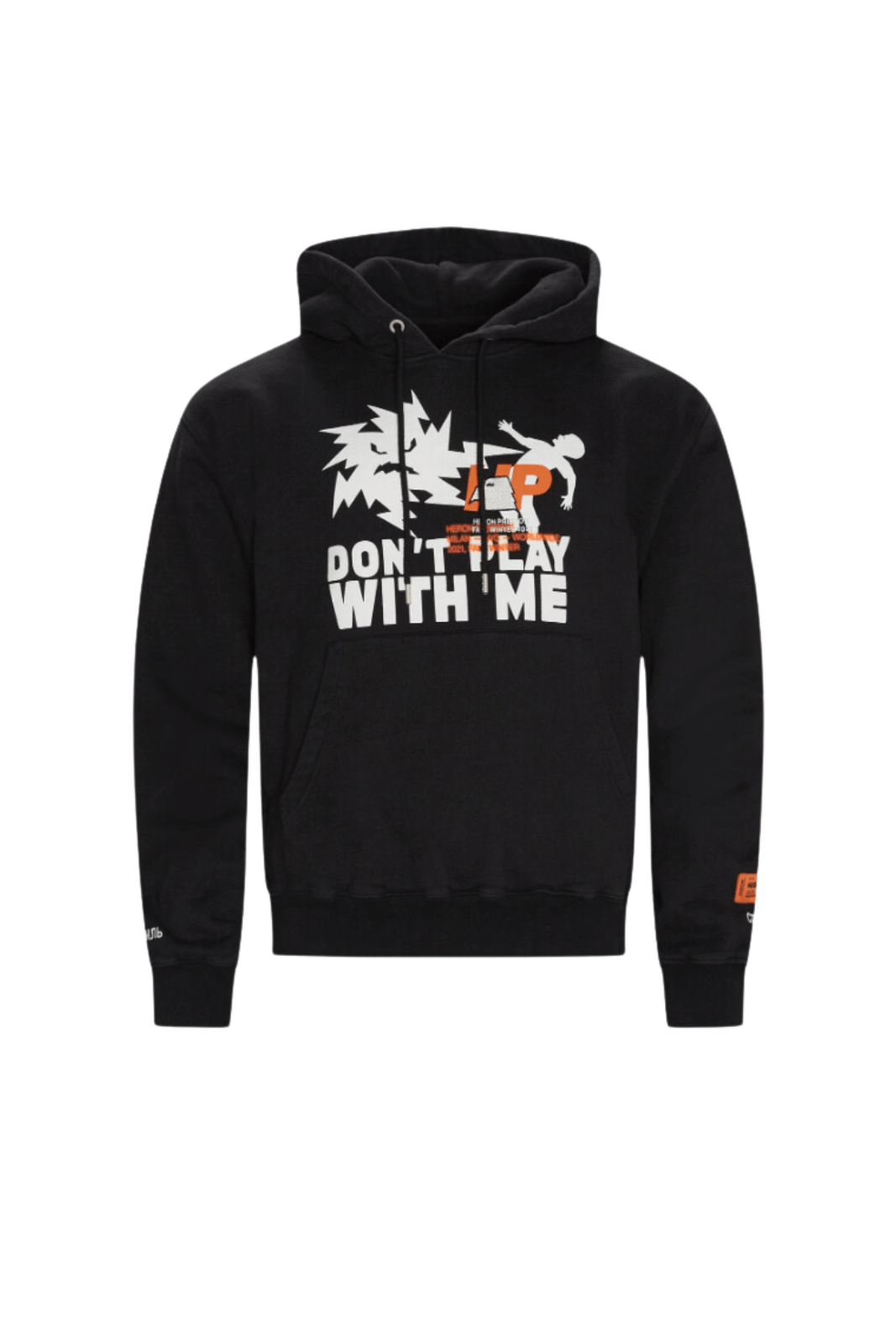 Heron Preston Graphic Slogan Printed Black Hoodie