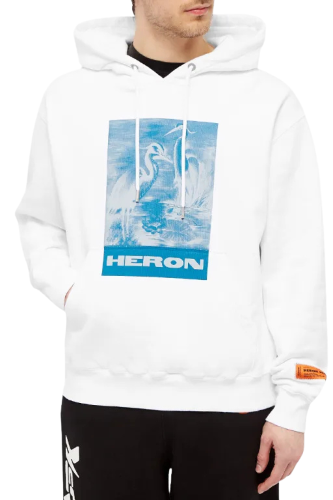 Heron Preston Herons Litho Popover White Hoodie