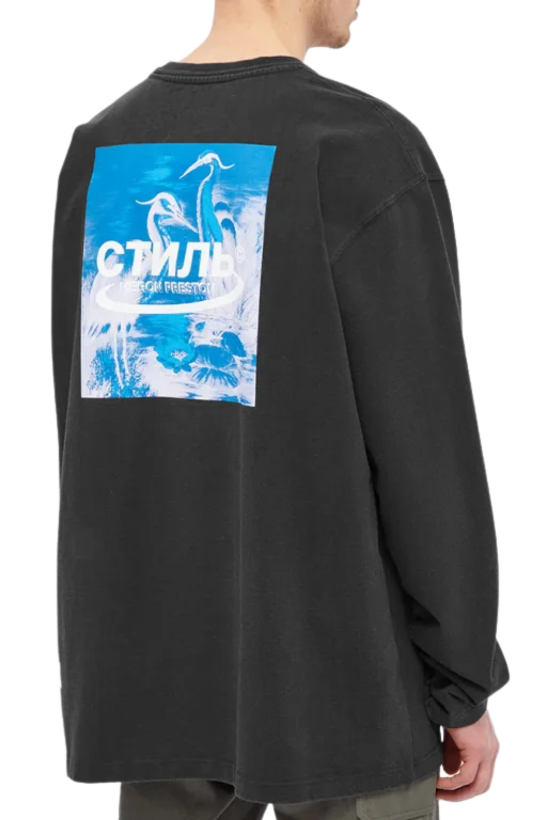 Heron Preston Long Sleeve Oversized Herons Halo T-Shirt