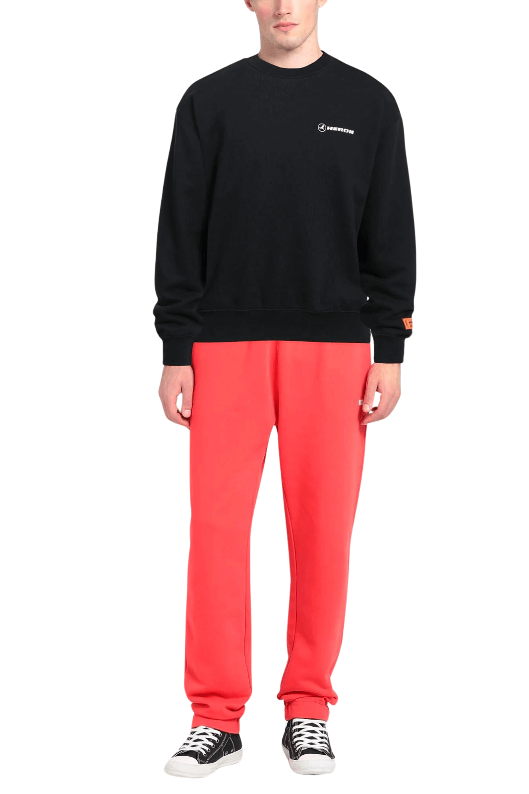 Heron Preston Oversized Heron Tape Crewneck - Black for men