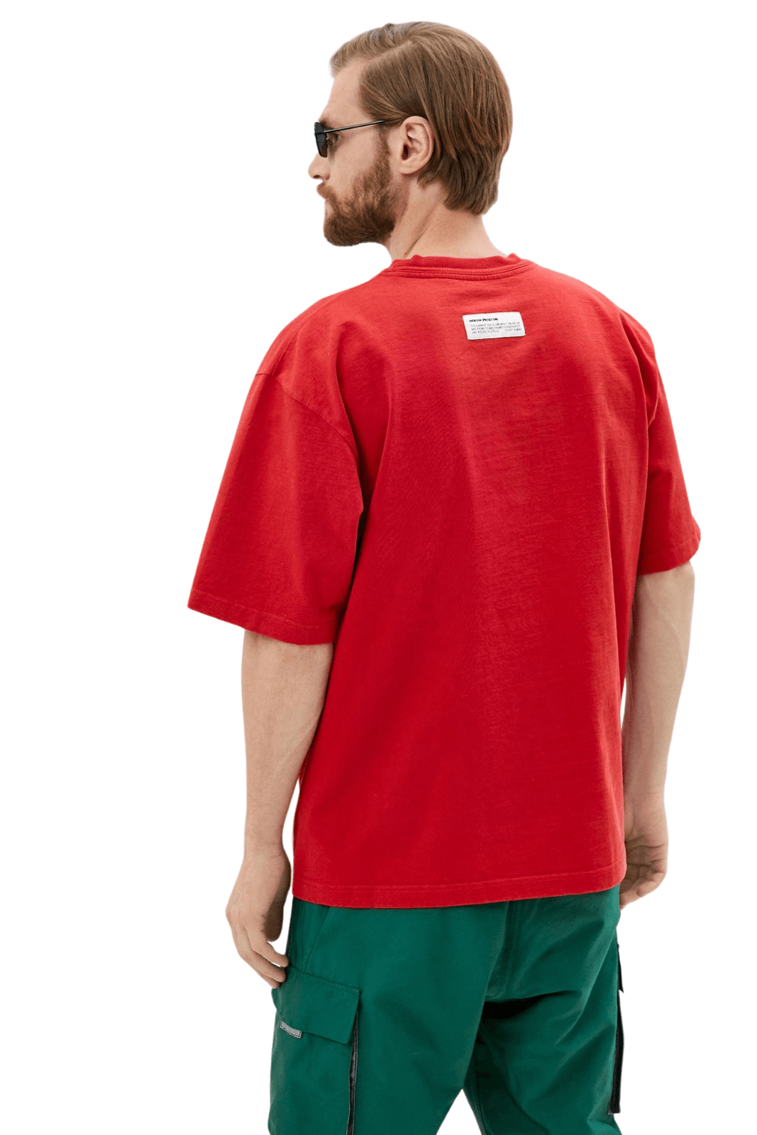 Heron Preston Tape Patch Logo T-Shirt Red