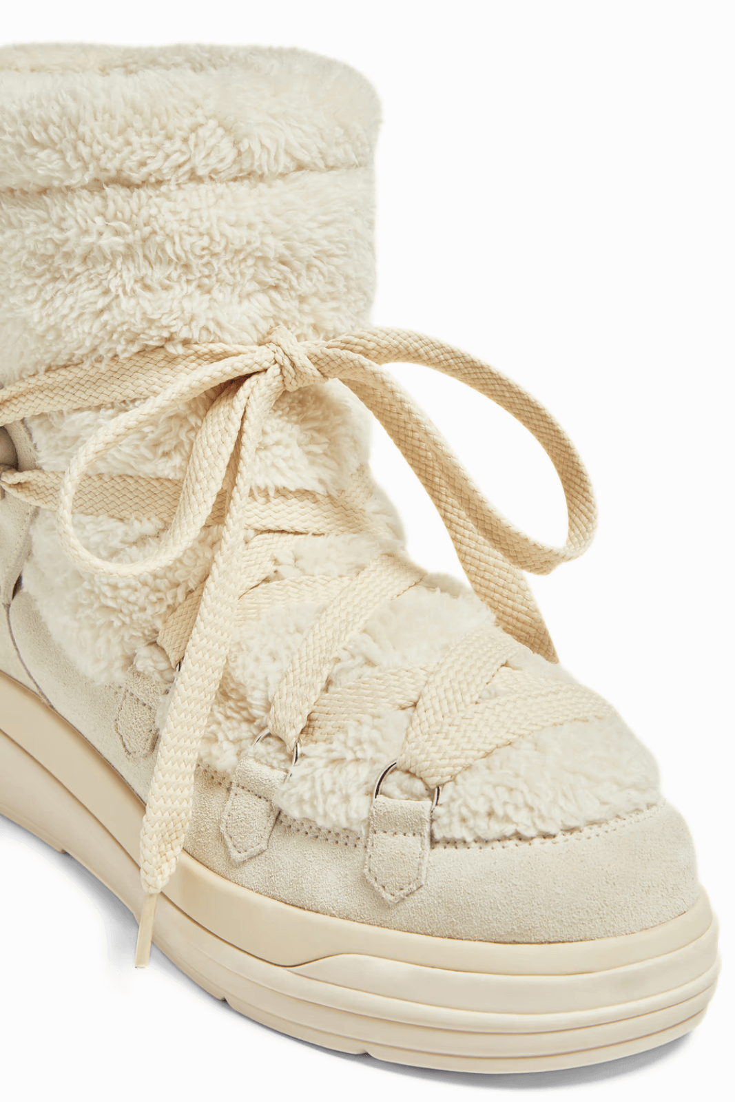 Moncler Insolux Suede Snow Boots White