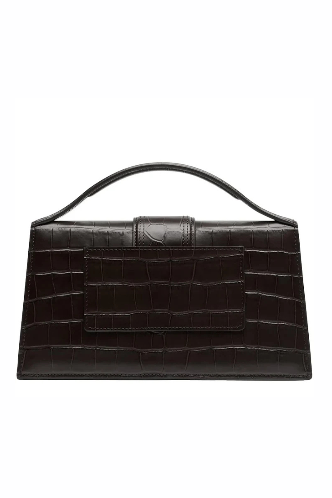 Jacquemus Large Bambino Black Crocodile Crossbody Bag
