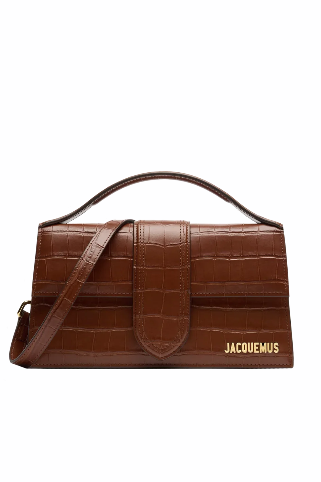 Jacquemus Le Grand Bambino Crocodile Brown