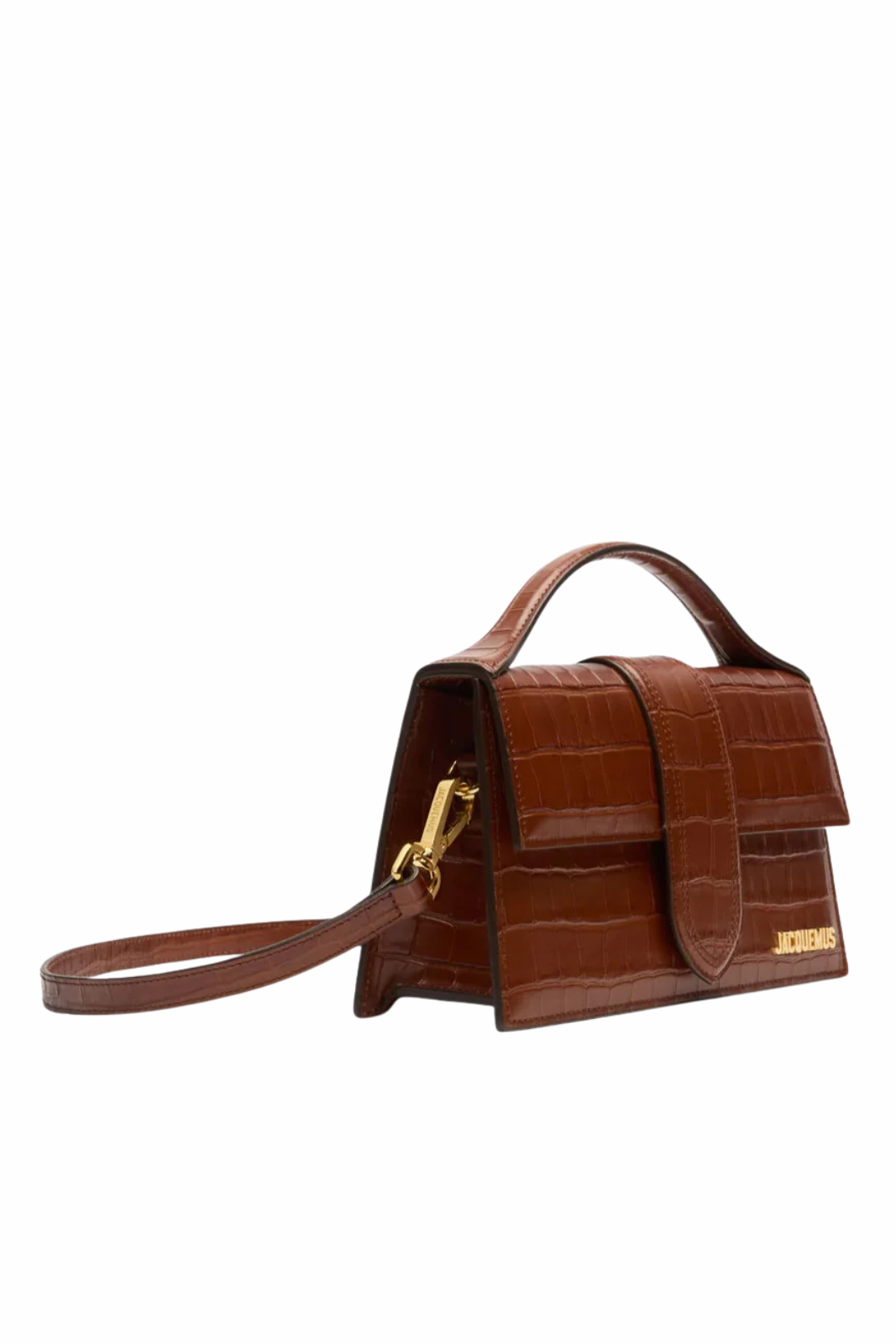Jacquemus Le Grand Bambino Crocodile Brown