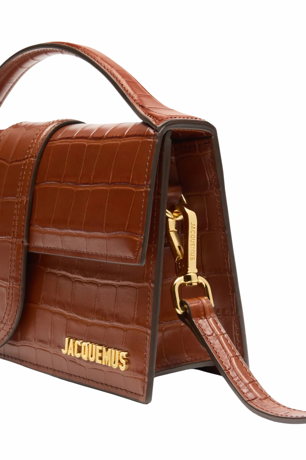 Jacquemus Le Grand Bambino Crocodile Brown