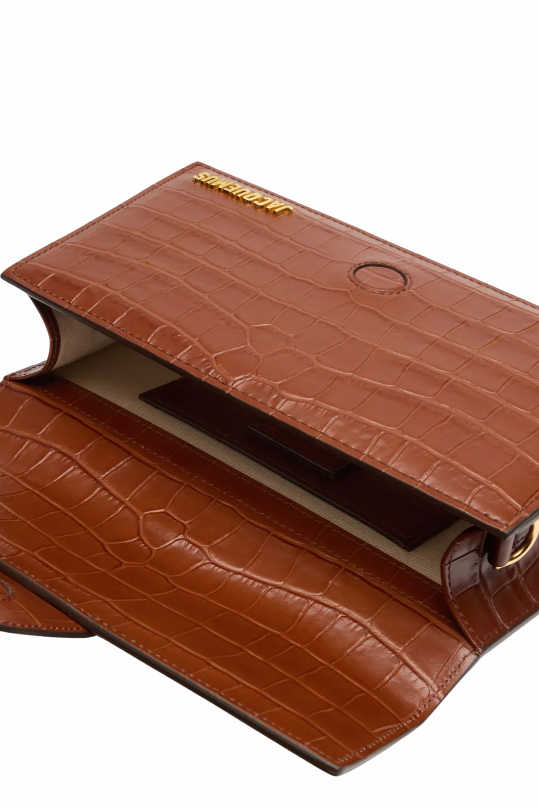 Jacquemus Le Grand Bambino Crocodile Brown