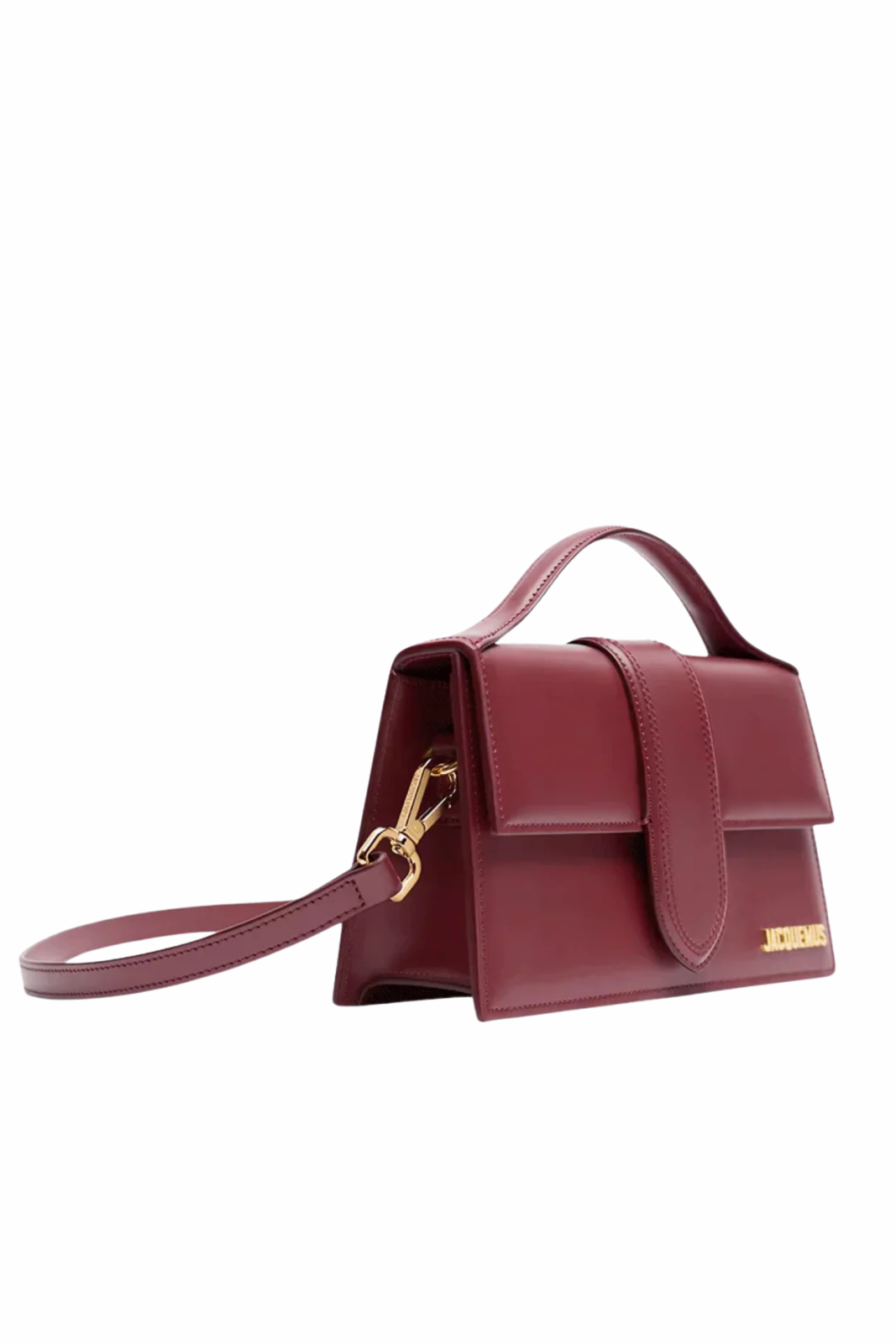 Jacquemus Le grand Bambino Crossbody Strap Handbag Burgundy