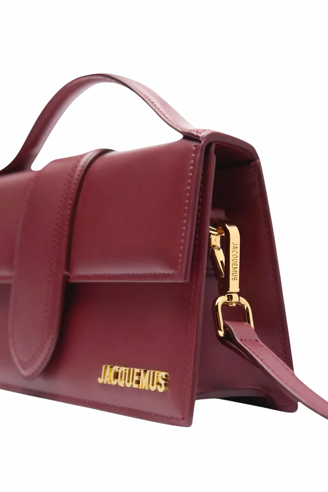 Jacquemus Le grand Bambino Crossbody Strap Handbag Burgundy