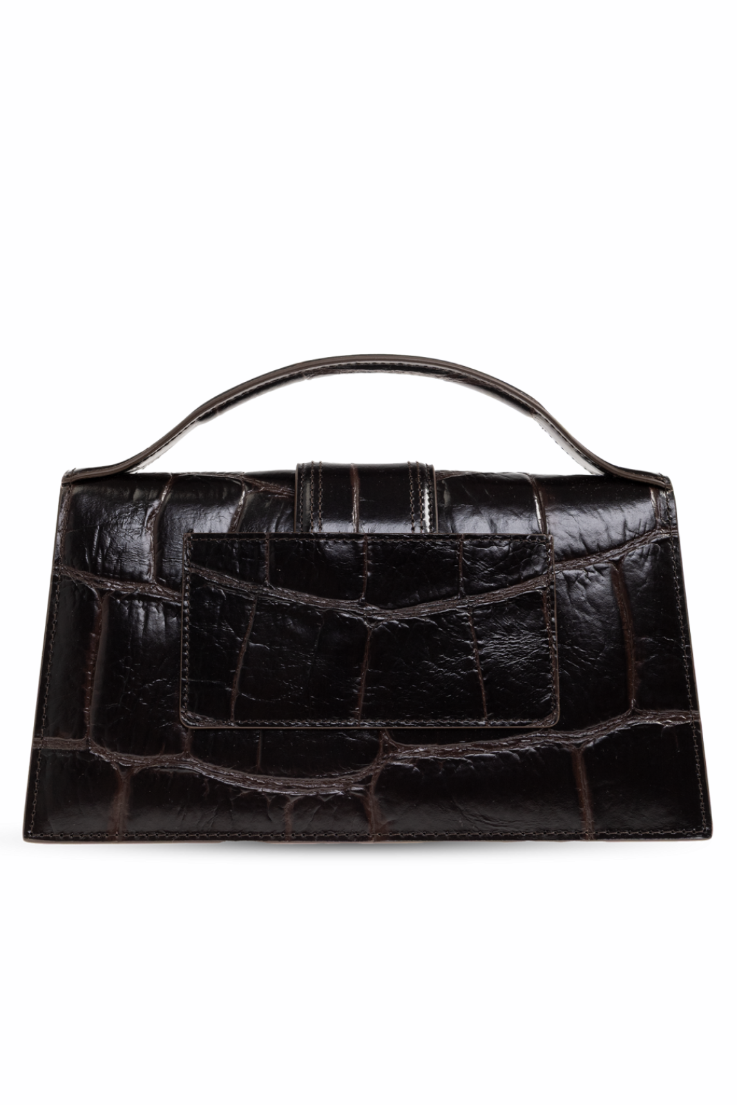 Jacquemus Le Grand Bambino Crocodile Dark Brown
