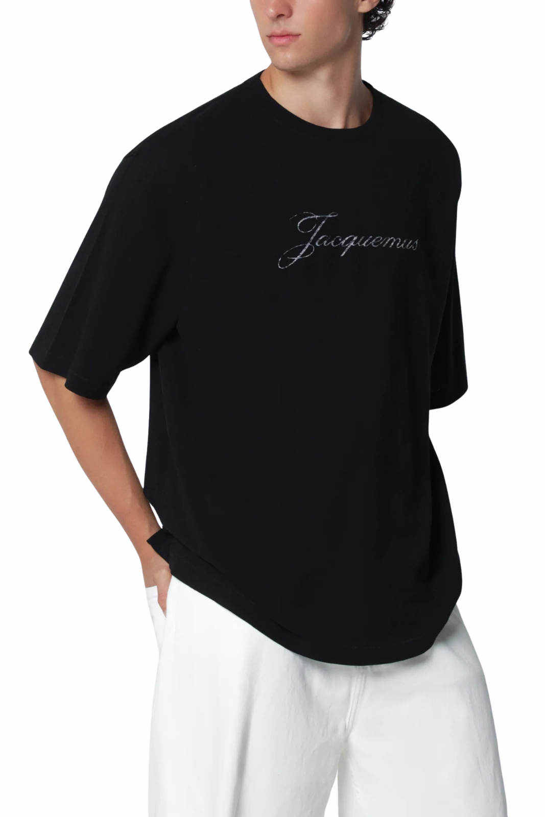 Jacquemus Black cotton-blend logo T-shirt