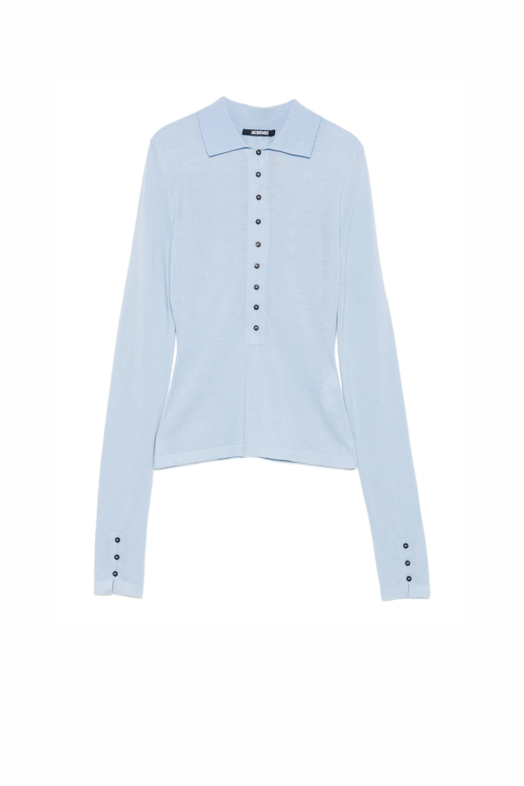 Jacquemus Le Polo Merino long-sleeve polo Blue shirt