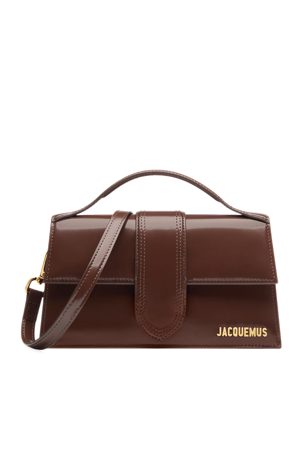 Jacquemus The large Bambino Crossbody flap bag Dark Brown