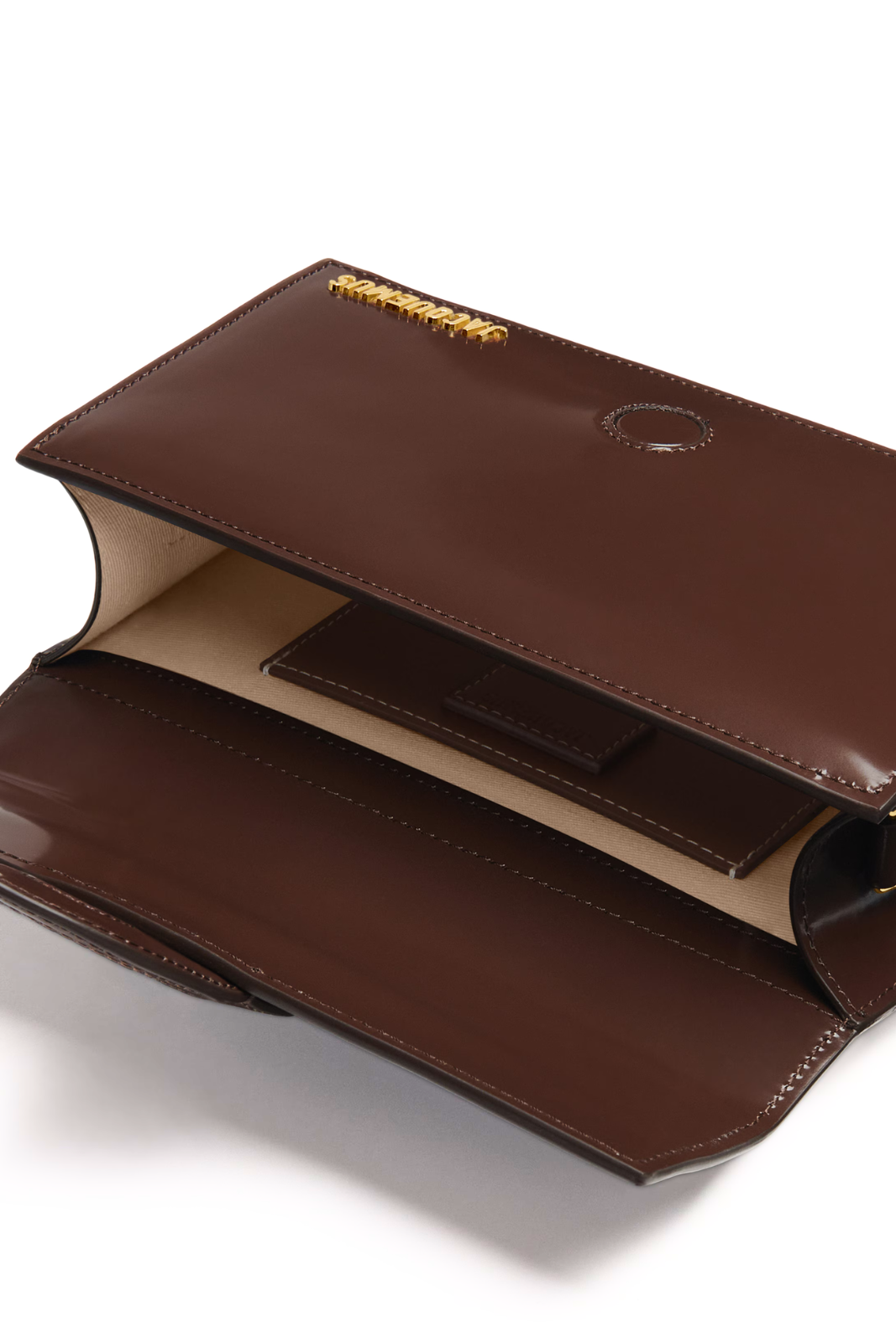 Jacquemus The large Bambino Crossbody flap bag Dark Brown