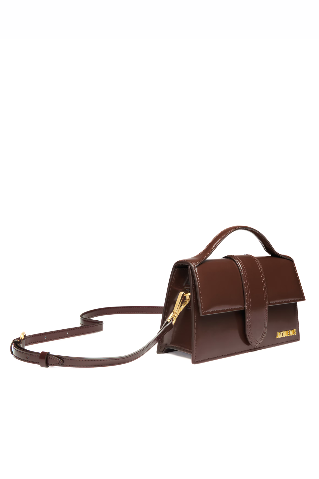 Jacquemus The large Bambino Crossbody flap bag Dark Brown