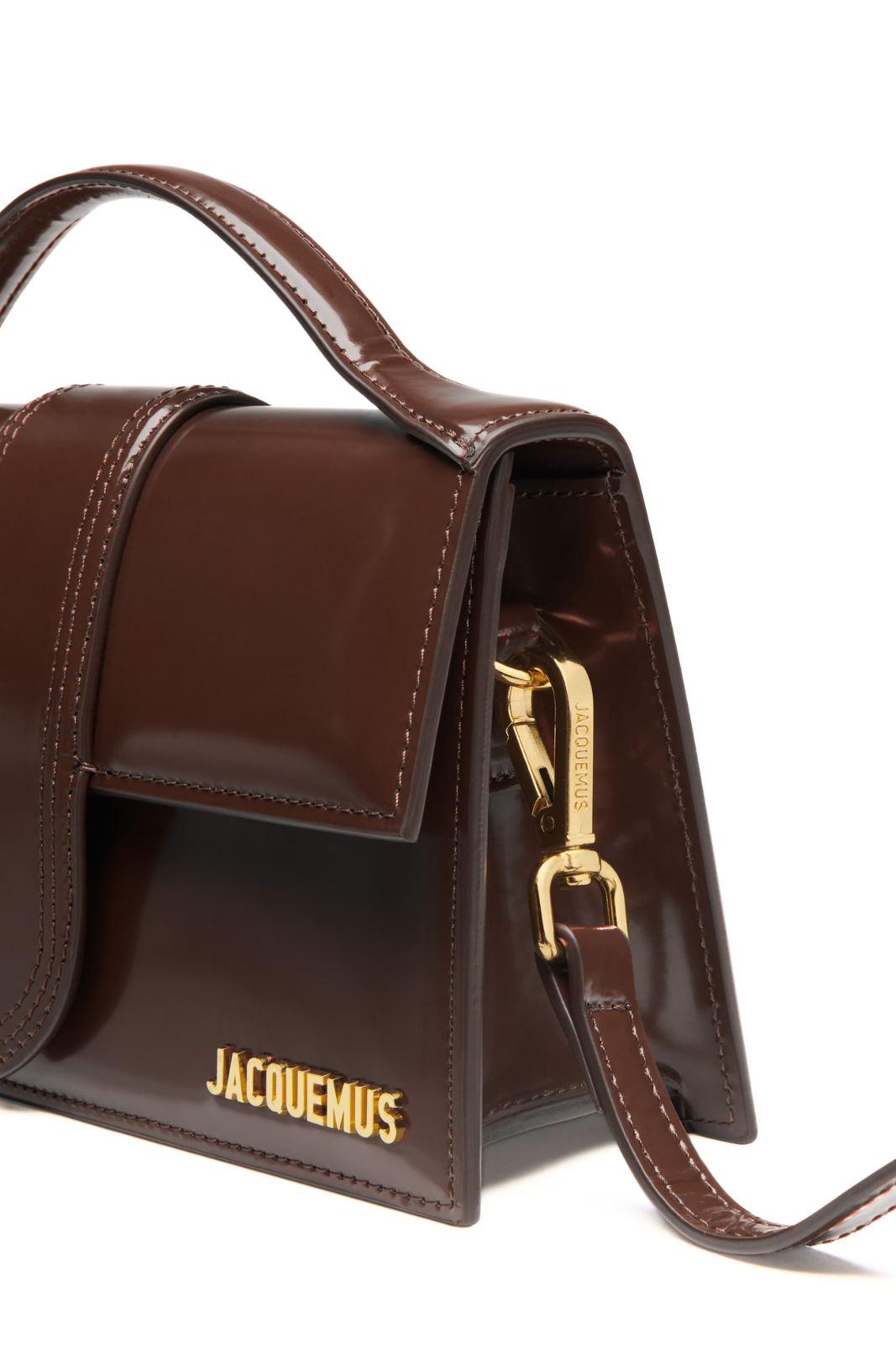 Jacquemus The large Bambino Crossbody flap bag Dark Brown