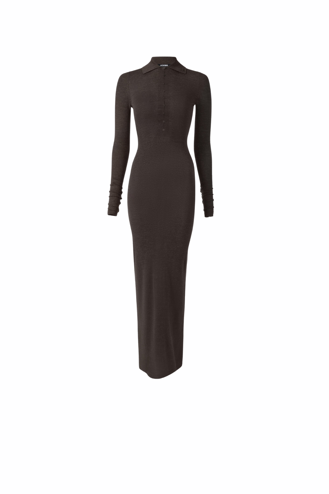 Jacquemus The Merino knit polo Brown dress