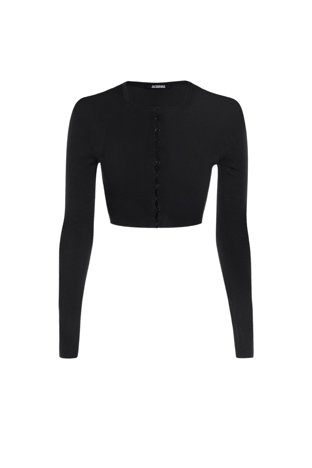 Jacquemus The Spiaggia Black Striped virgin wool knit cardigan women