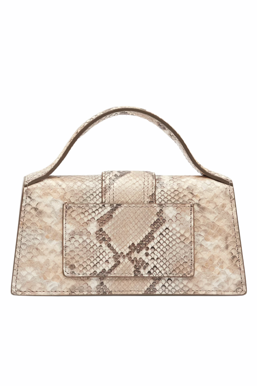 Jacquemus Il Bambino Shoulder bag with flap Beige Animal Print Snake