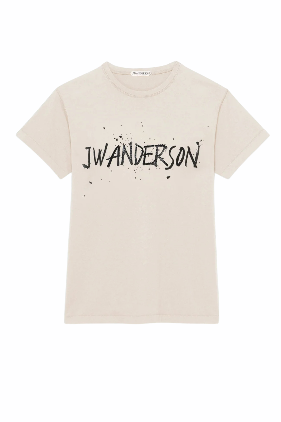 JW Anderson Mens circular t-shirt in ecru