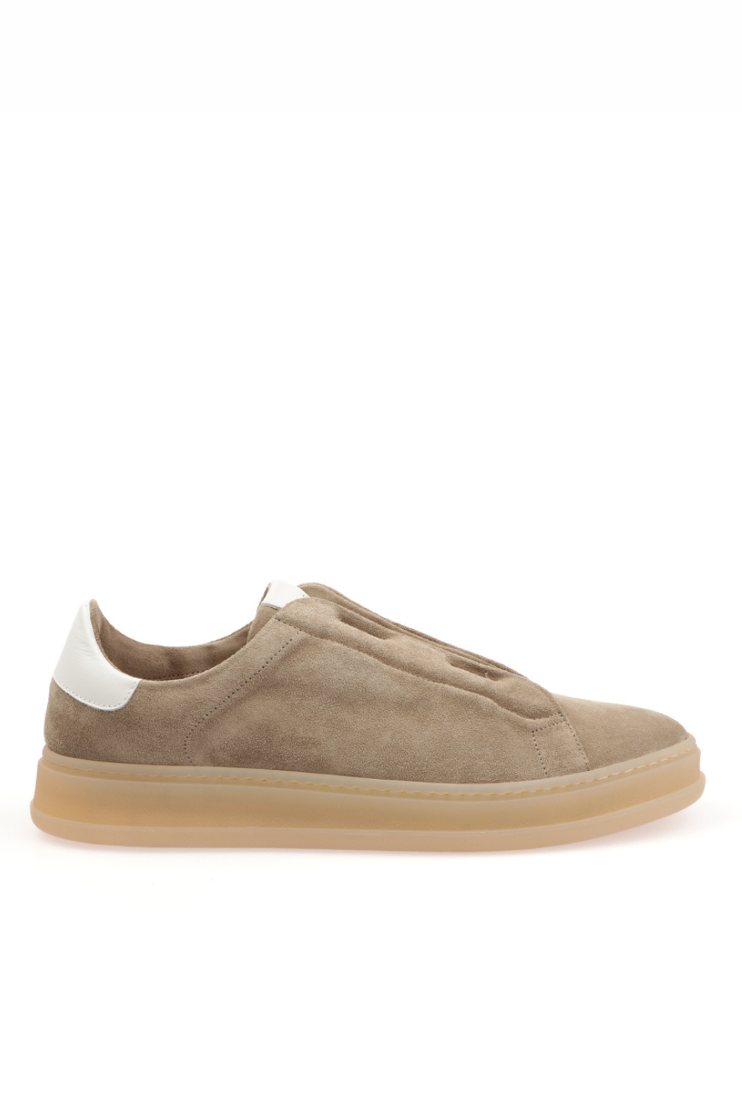 Kiton Men's Suede Sneakers Without Laces Beige