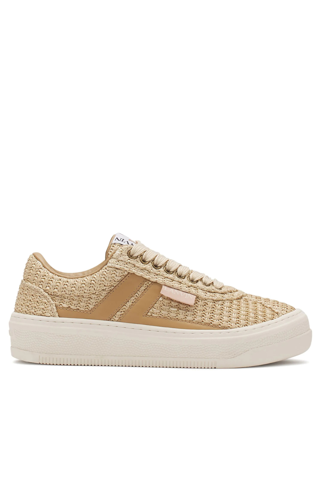 Lanvin Cash Raffia Sneakers Beige for men