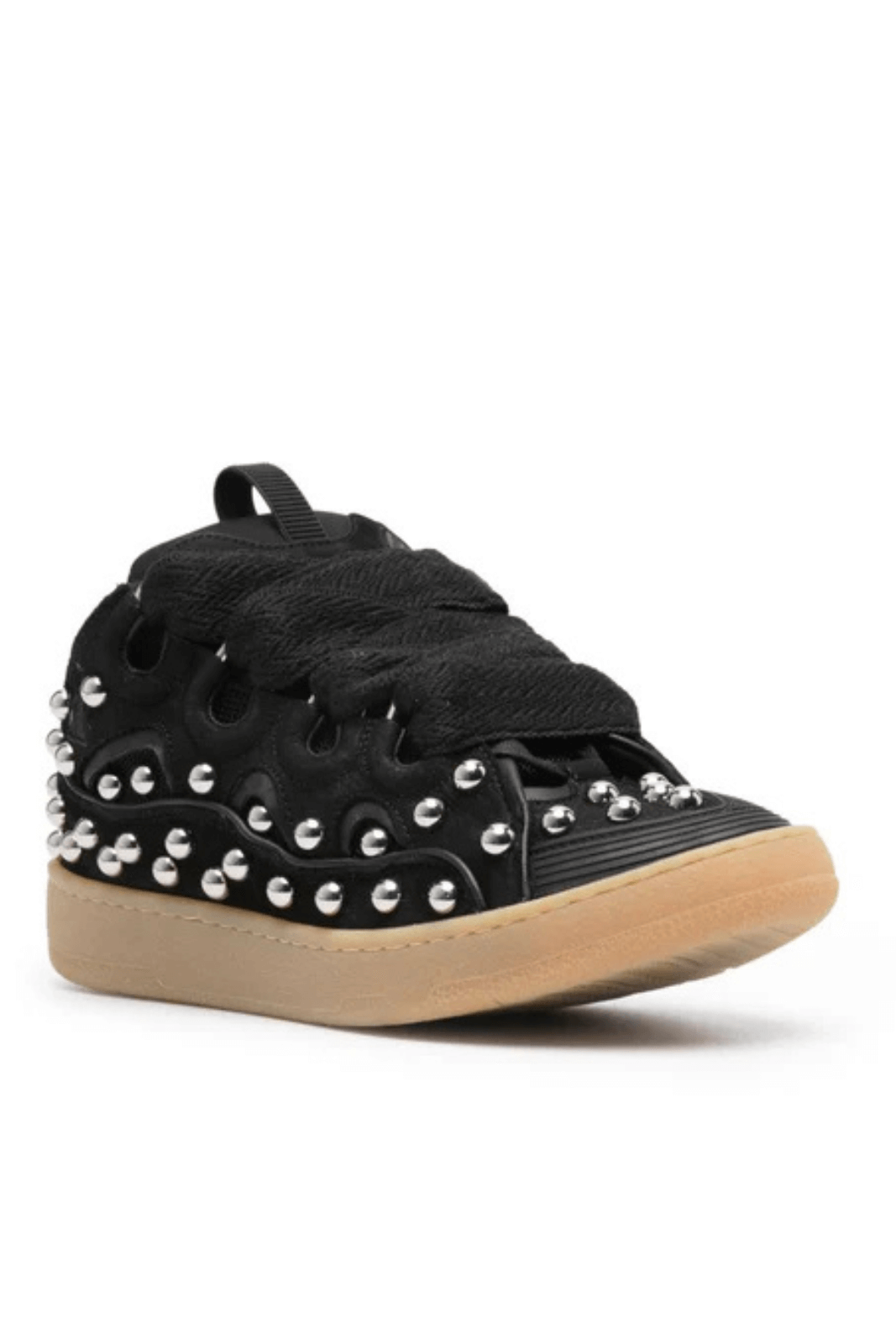 Lanvin Curb  black woman Sneakers With Studs