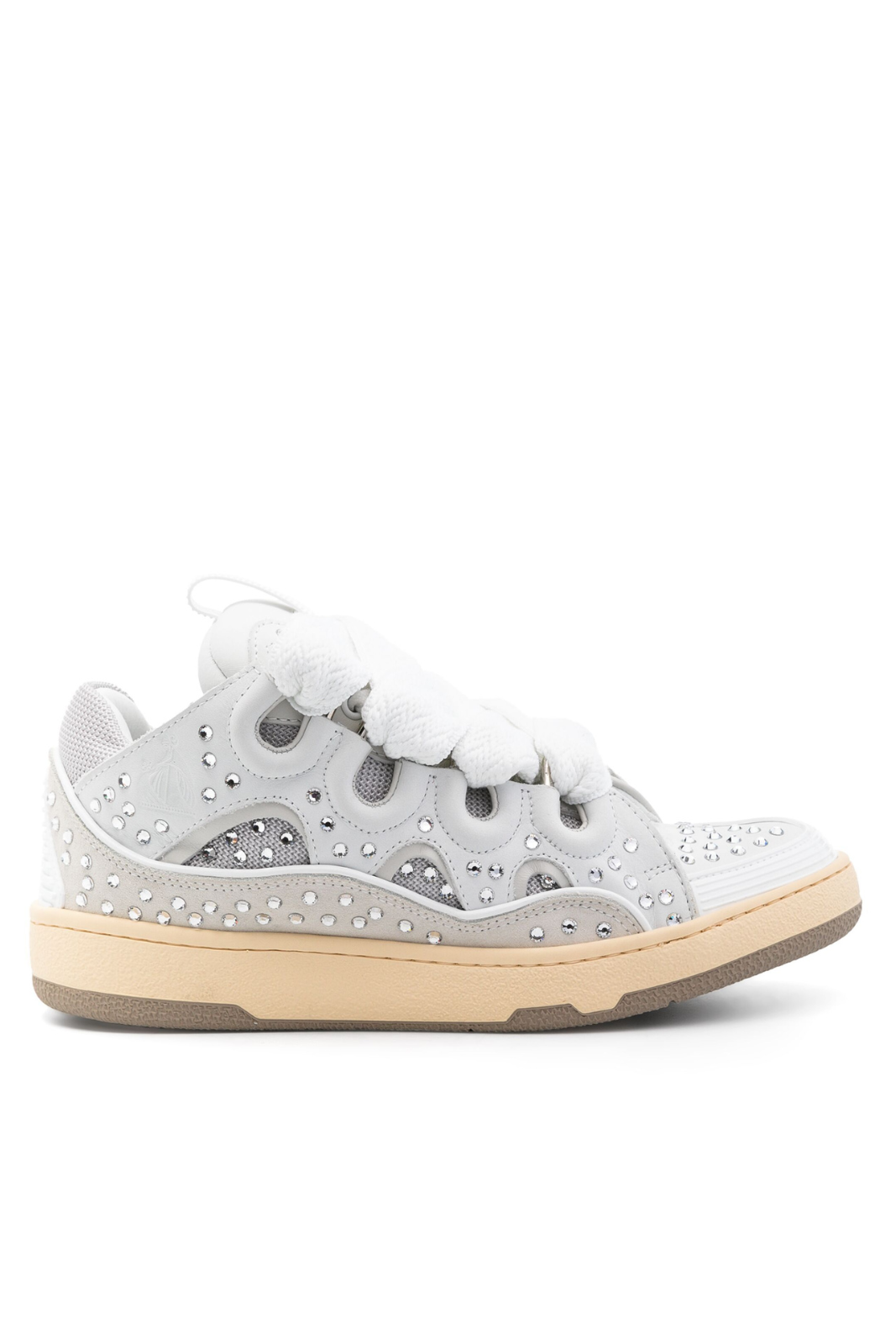 Lanvin Curb rhinestone-embellished sneakers Grey