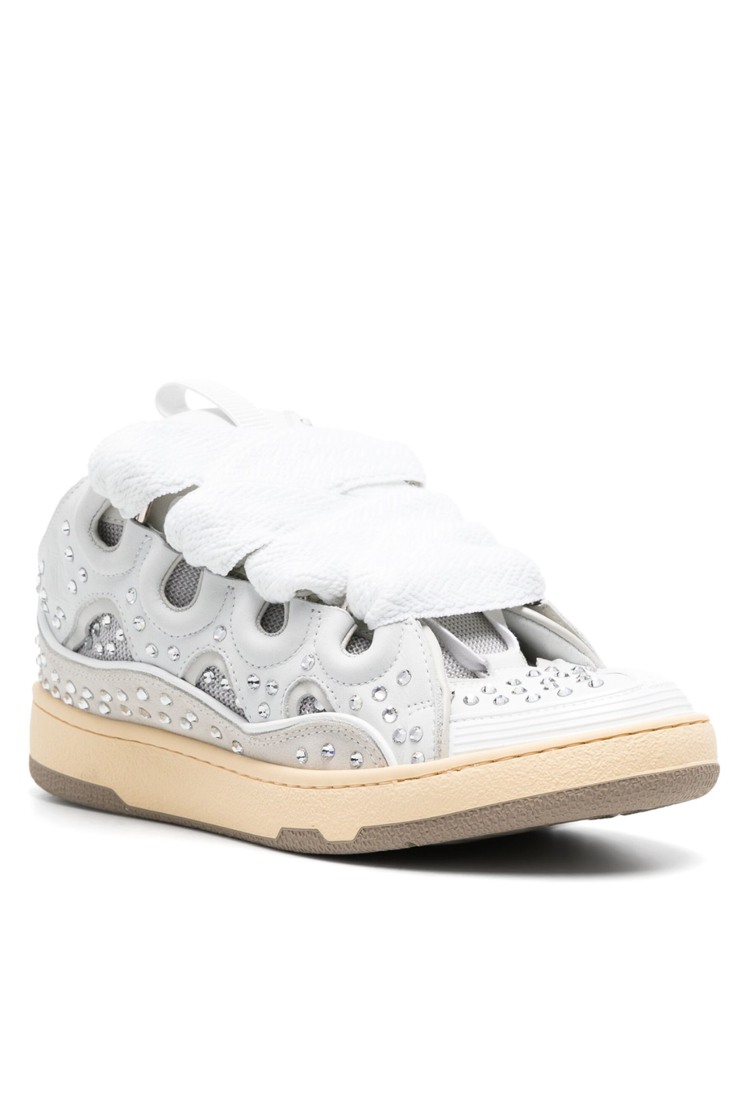 Lanvin Curb rhinestone-embellished sneakers Grey