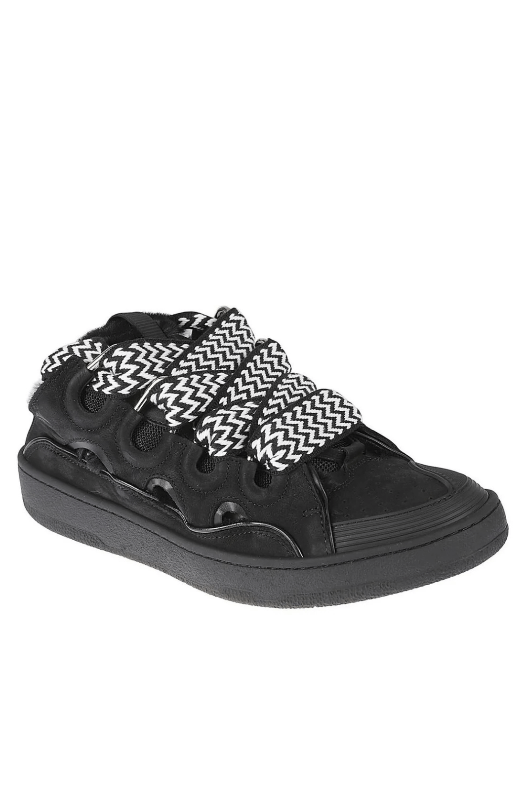 Lanvin Curb Slip-On Lace-Up Sneakers