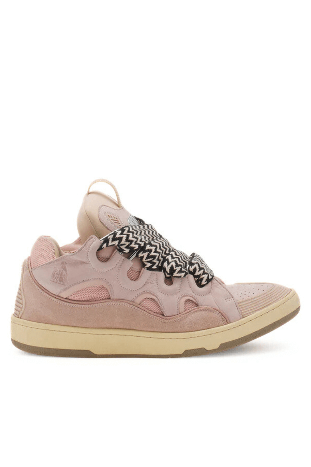 Lanvin Leather curb pink sneakers for women