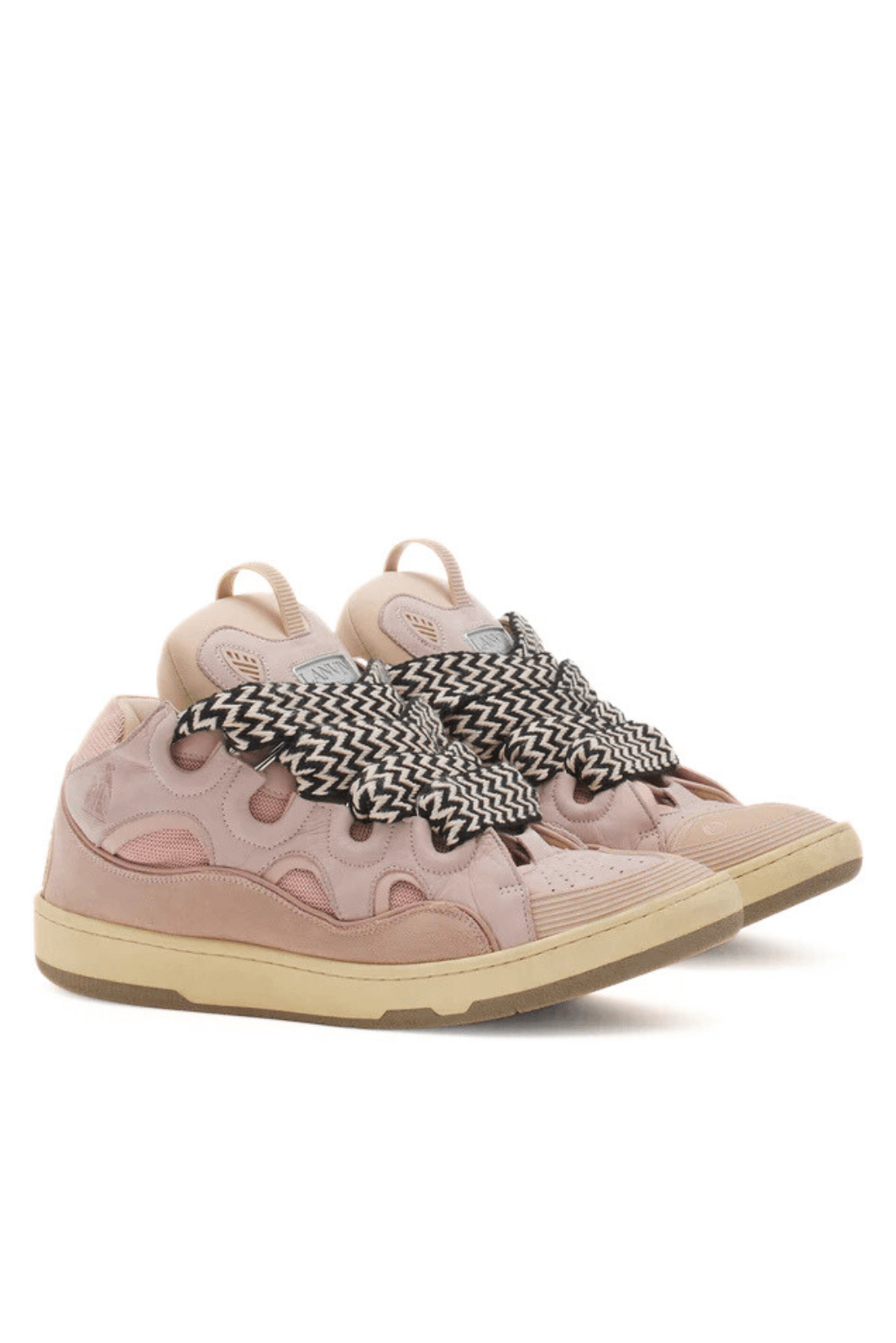 Lanvin Leather curb pink sneakers for women