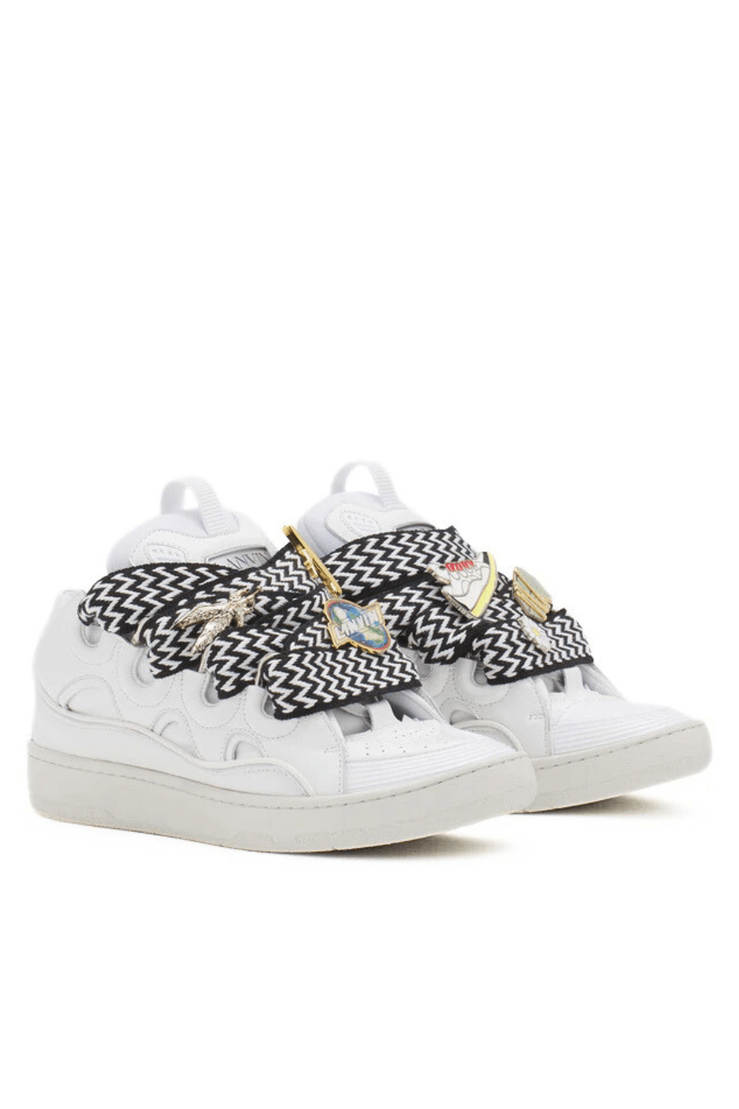 Lanvin X future curb 3.0 leather white sneakers for women