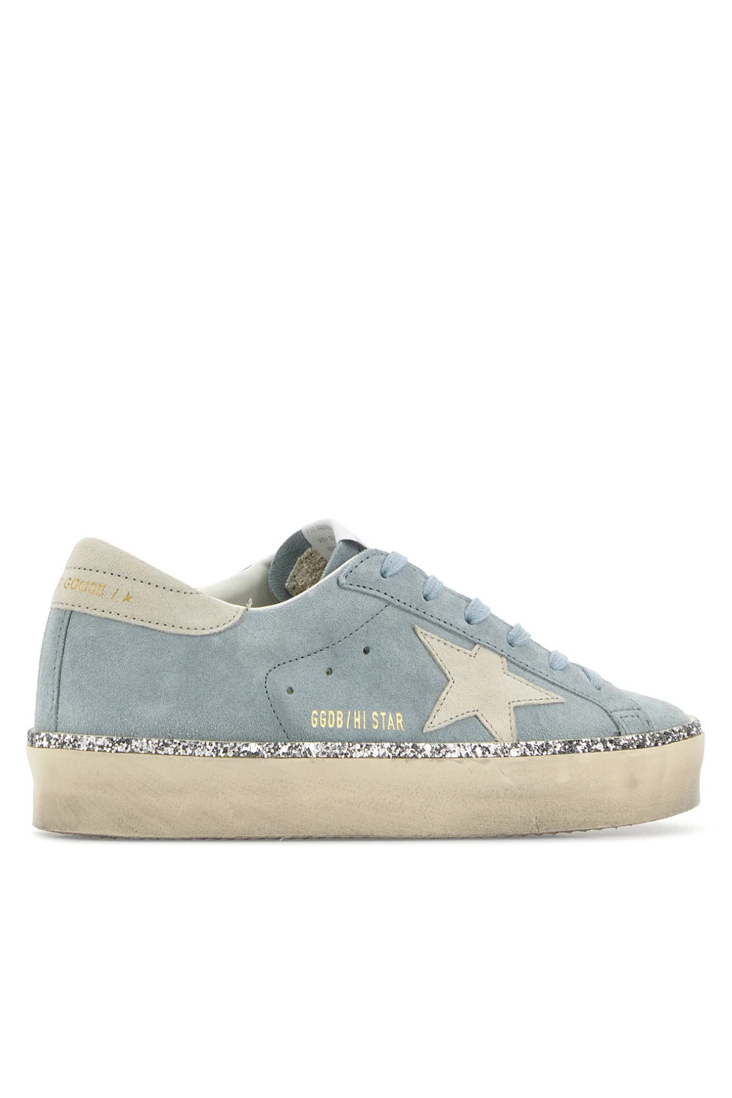 Golden Goose Light-blue suede Hi Star Classic sneakers for women