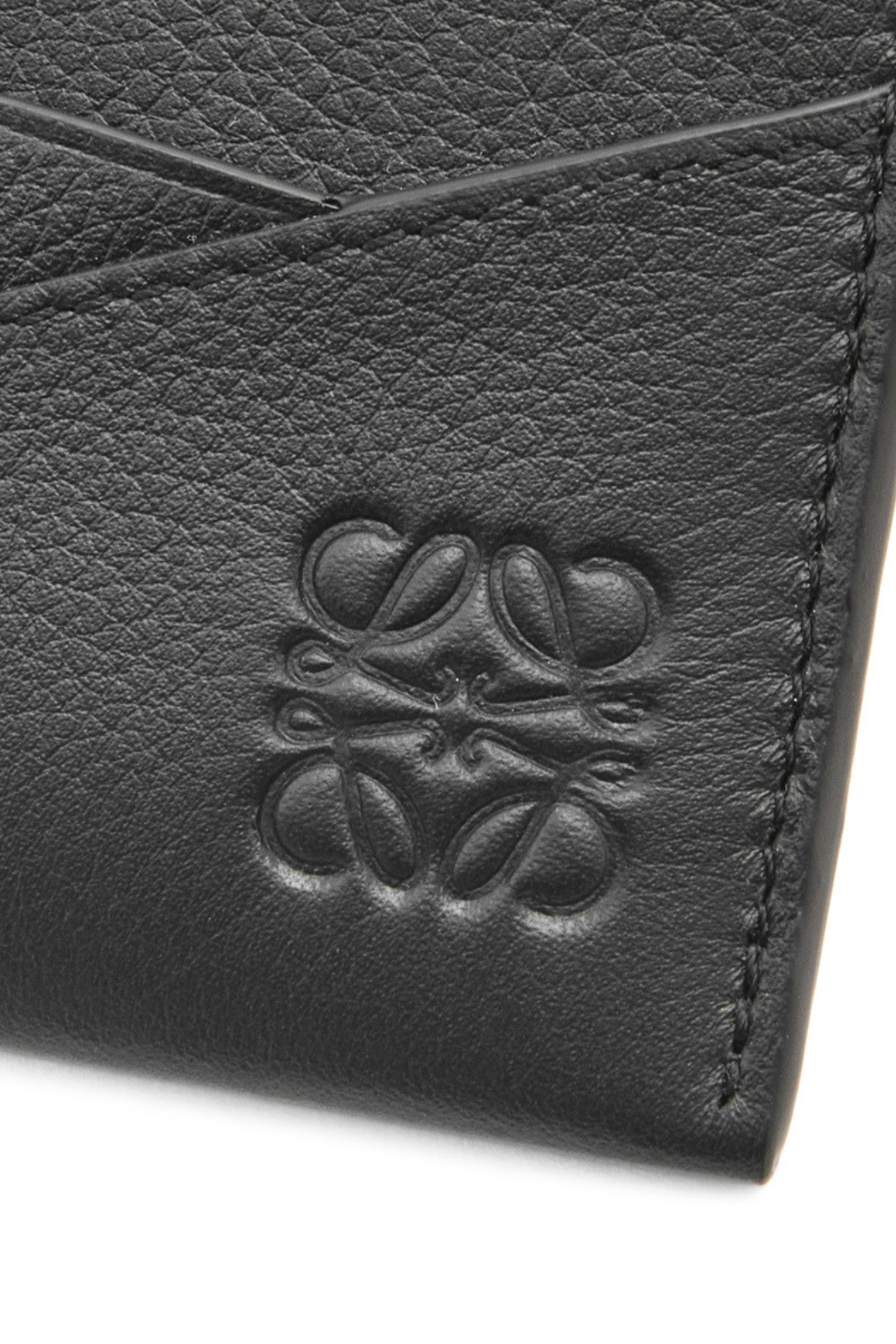 Loewe Puzzle plain cardholder in classic calfskin Black