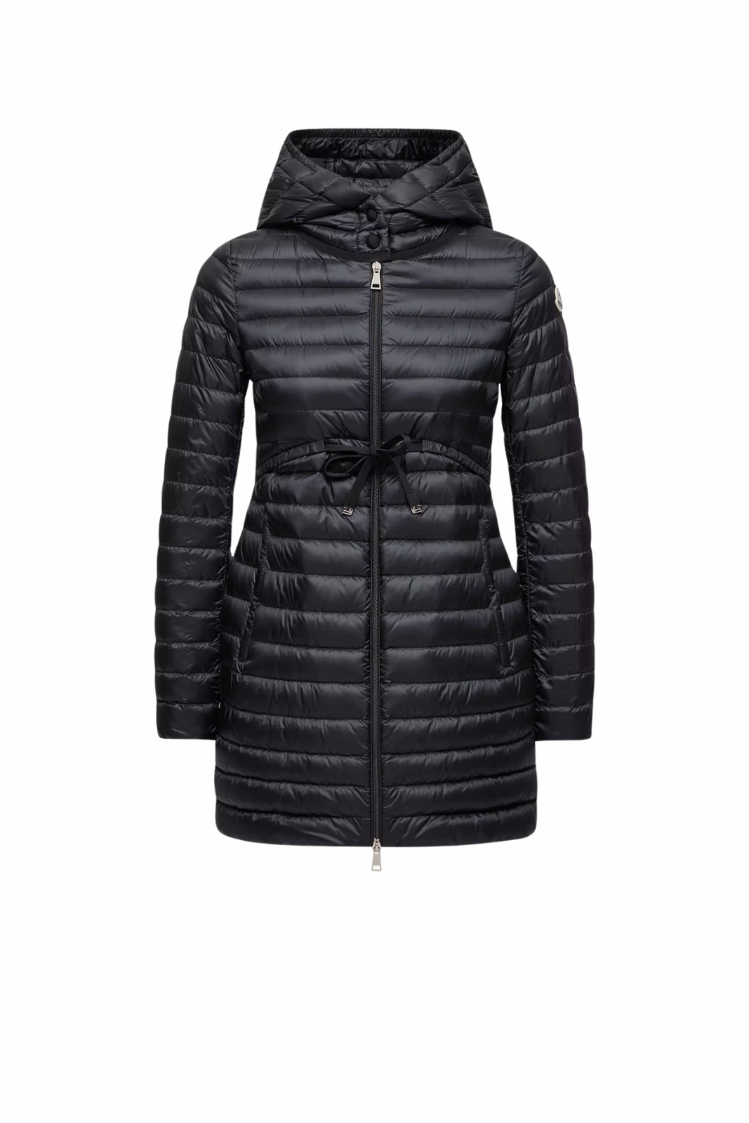 Moncler Barbel Hooded Fit Flare Long Down Jacket