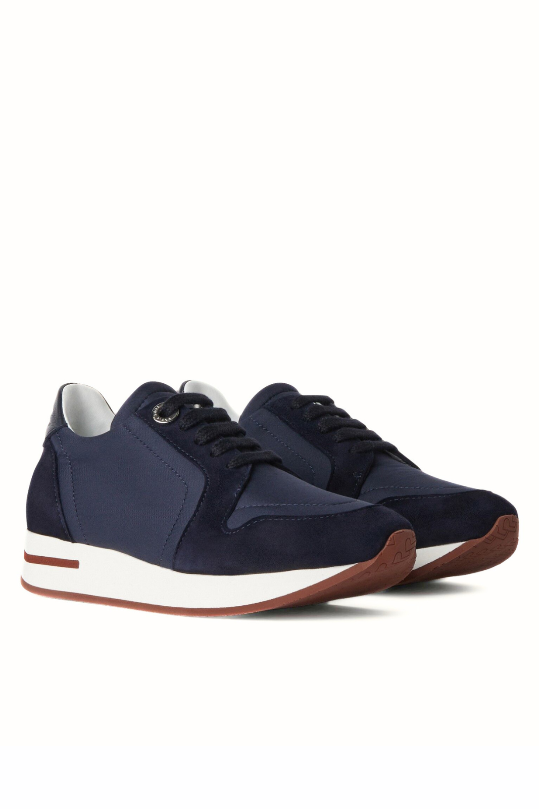 Loro Piana Storm System Suede Goatskin Woman Navy Sneakers