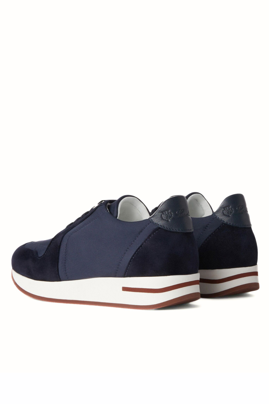 Loro Piana Storm System Suede Goatskin Woman Navy Sneakers