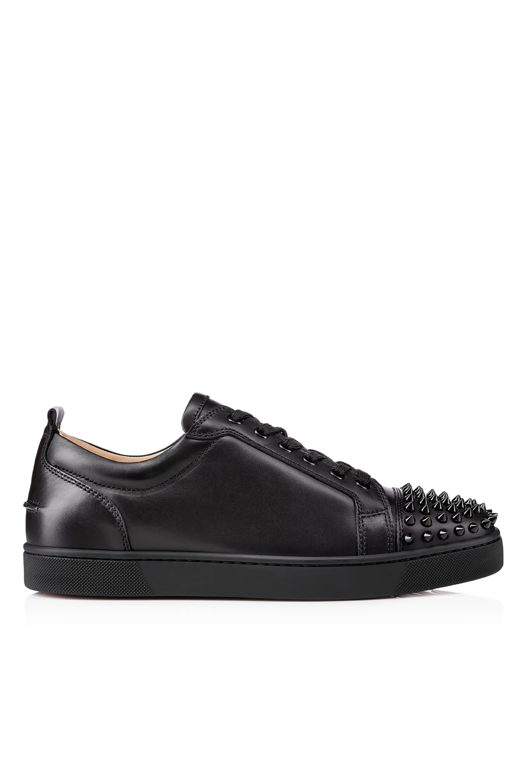 Christian Louboutin Louis Junior Spikes Sneakers Calf leather and spikes Black Men