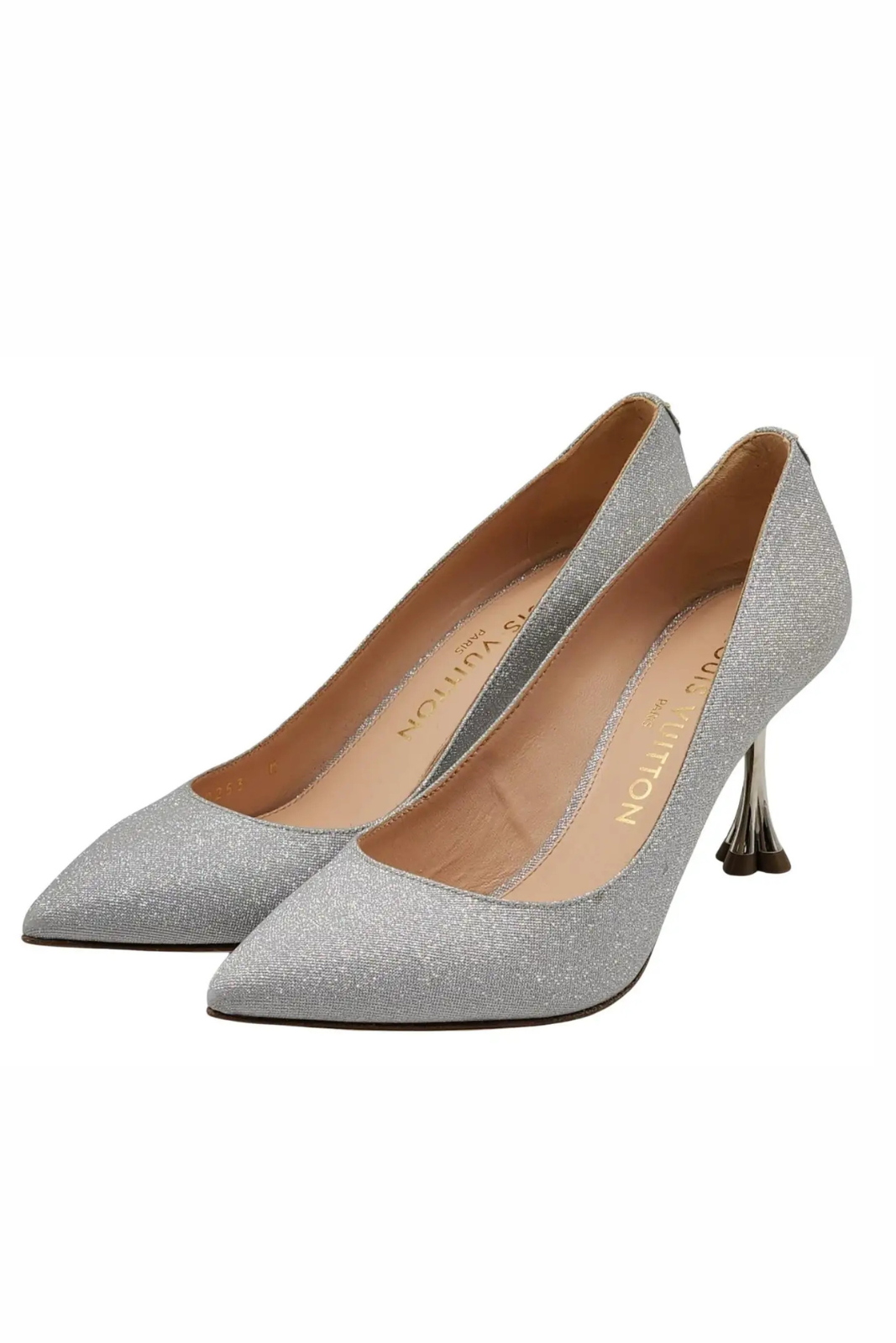 Louis Vuitton Blossom Pumps Glitter in Silver