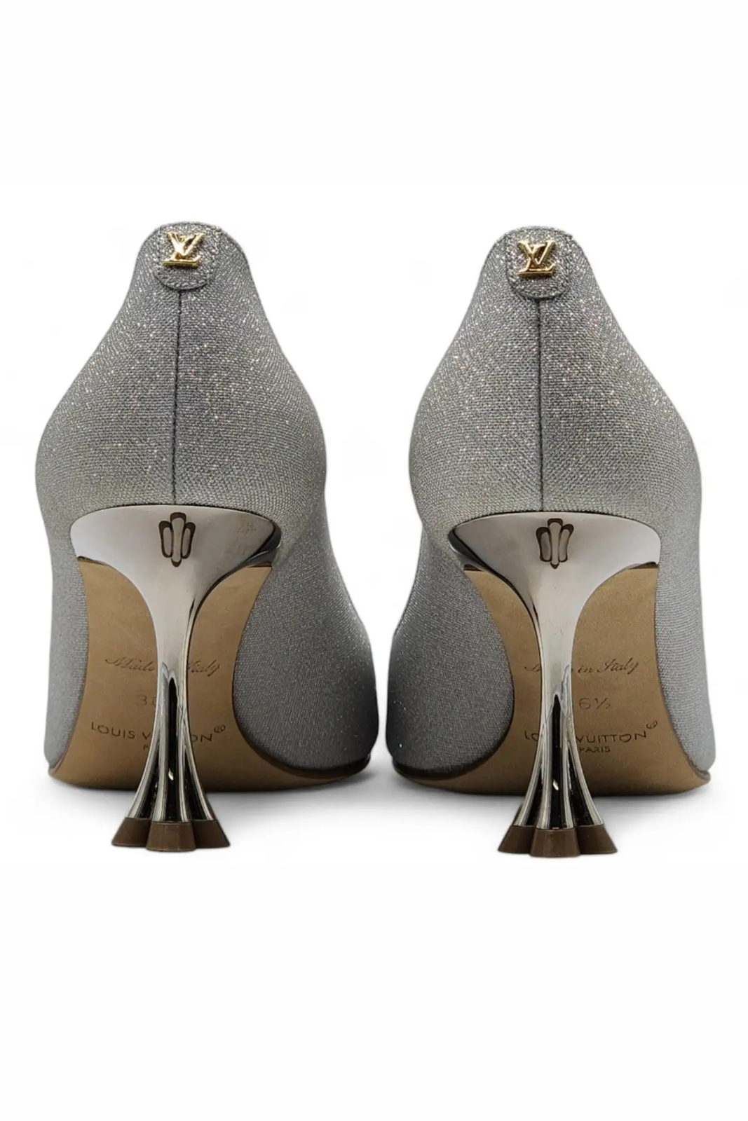 Louis Vuitton Blossom Pumps Glitter in Silver