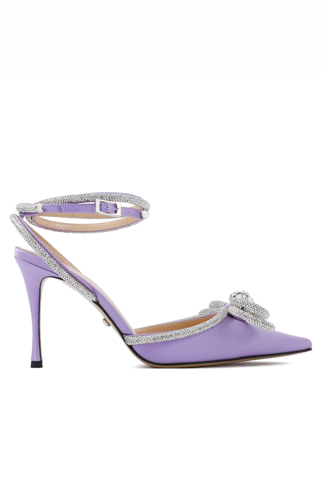 Mach & Mach Double Bow 95 Pumps in Satin lavander