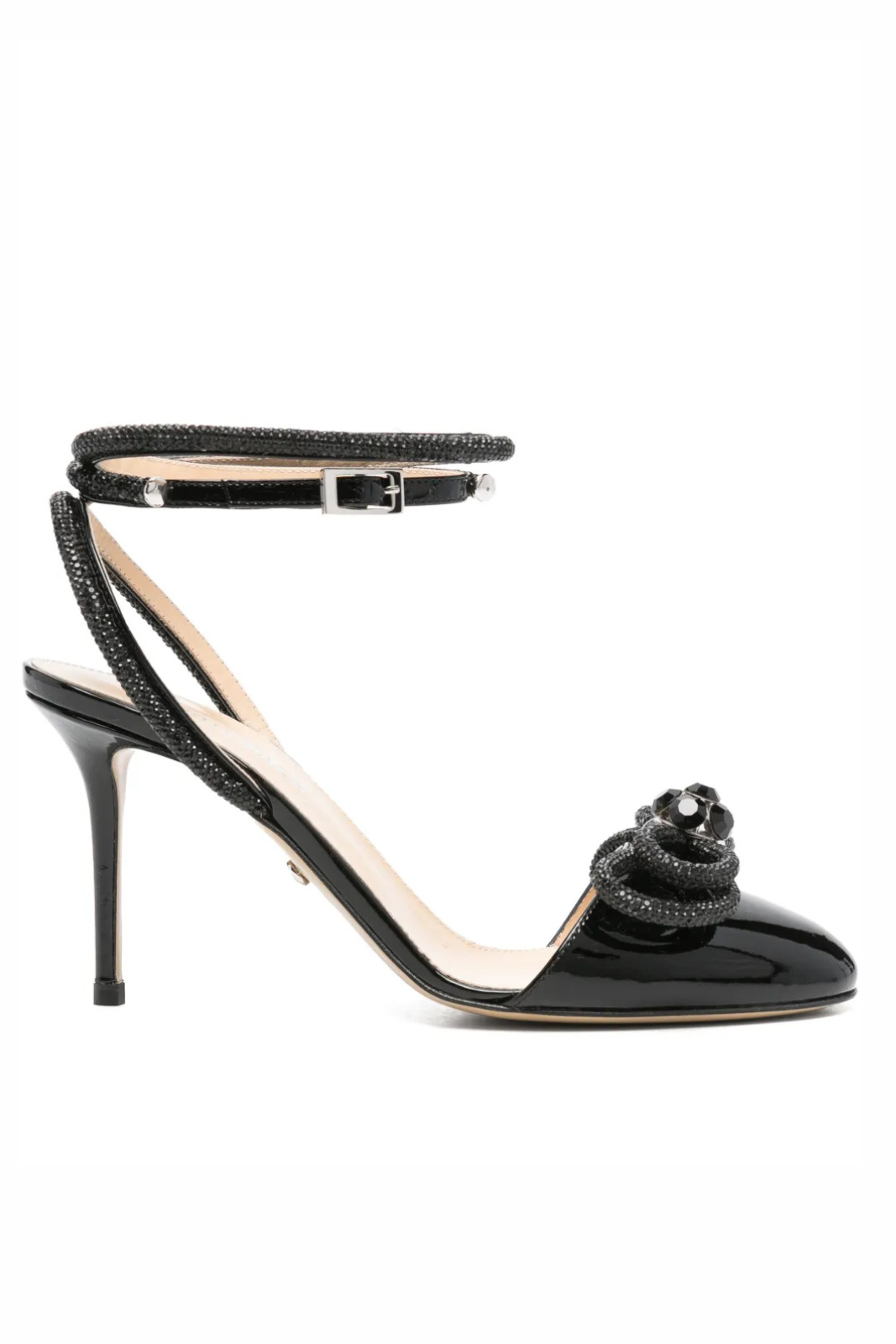 Mach &amp; Mach 90mm Crystal Pumps Black