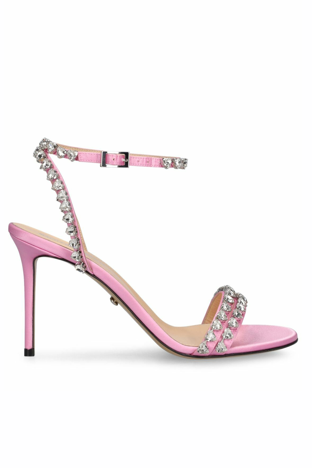 Mach & Mach Pink Audrey Satin Sandals