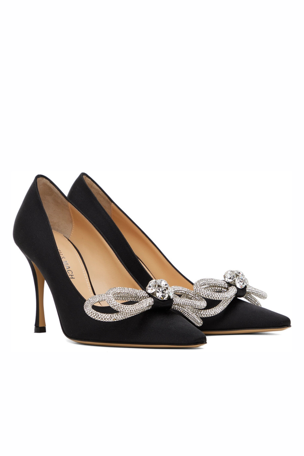 Mach & Mach Black Double Bow 95 Heels
