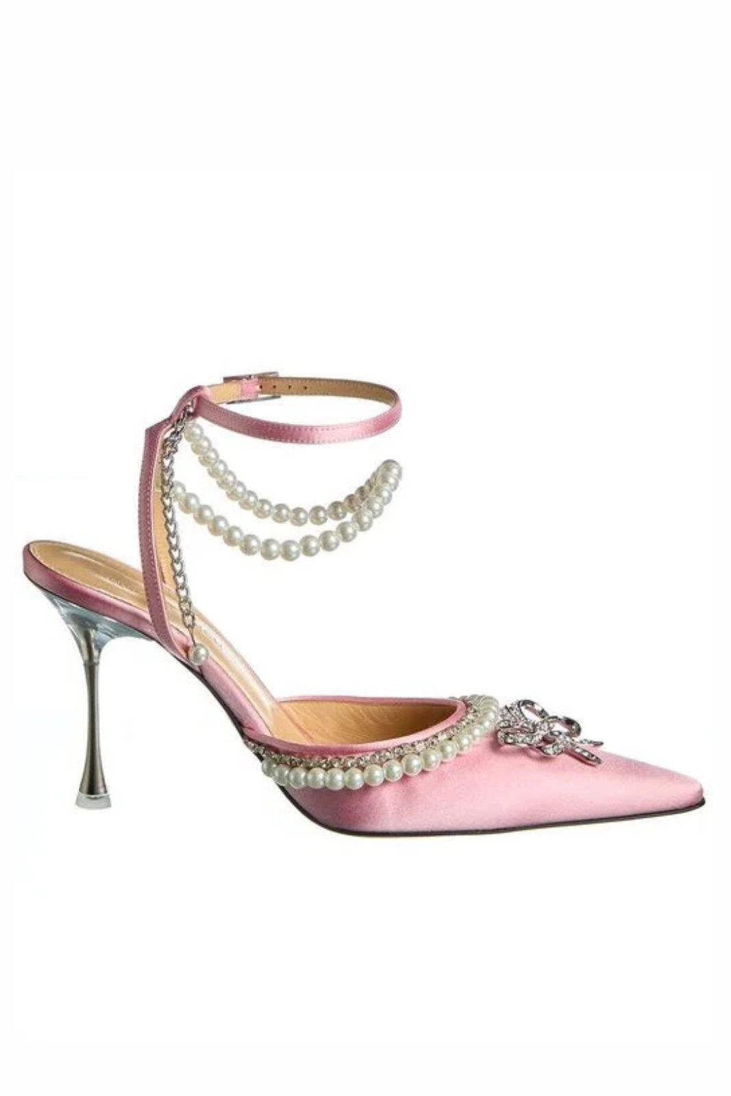 Mach & Mach Women's Pink Matilda Vinyl Leather Pump